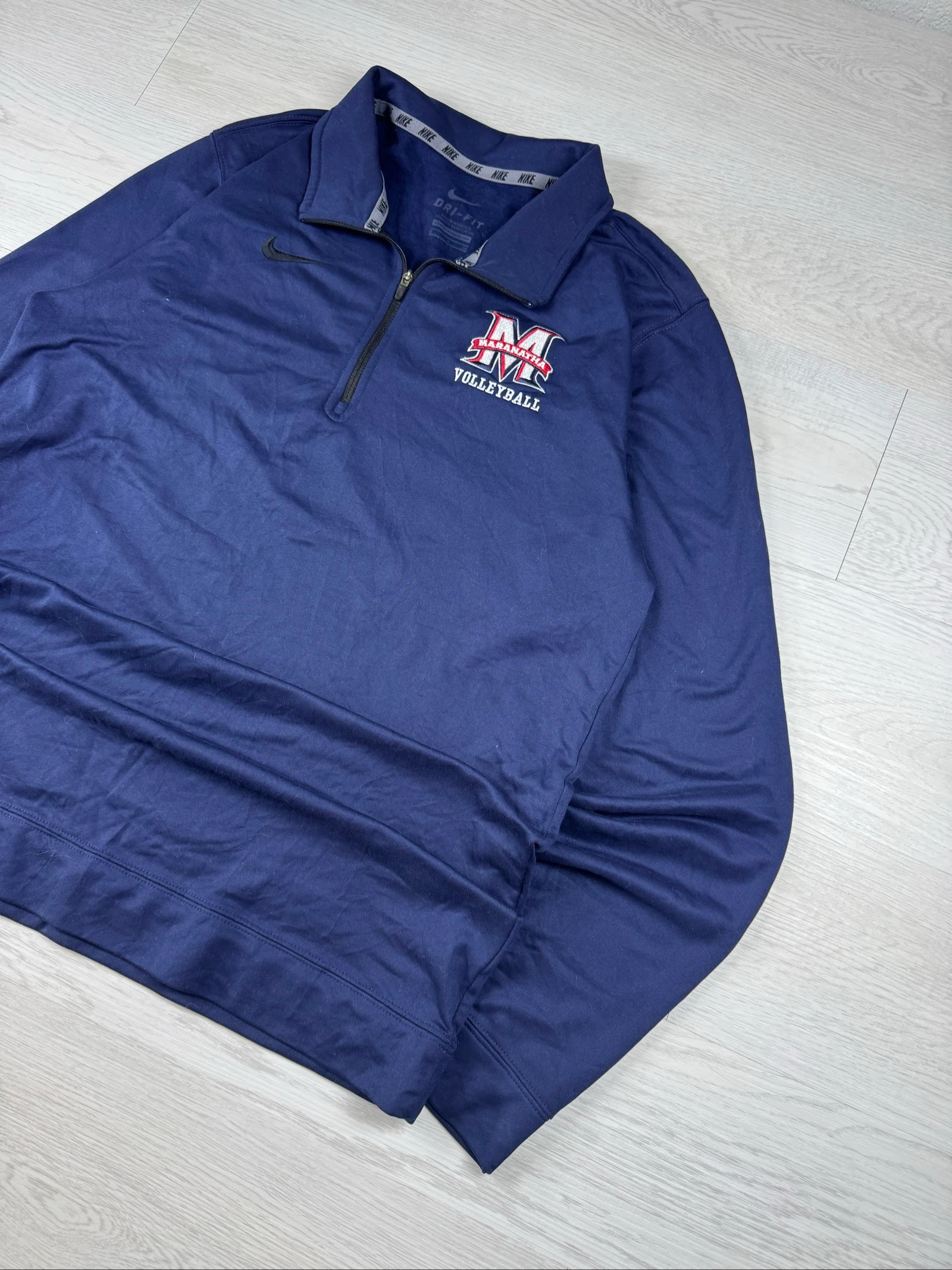 Nike Dri-FIT Maranatha Voleibol 1/2 Zip Sudadera Azul Marino S – photo 2
